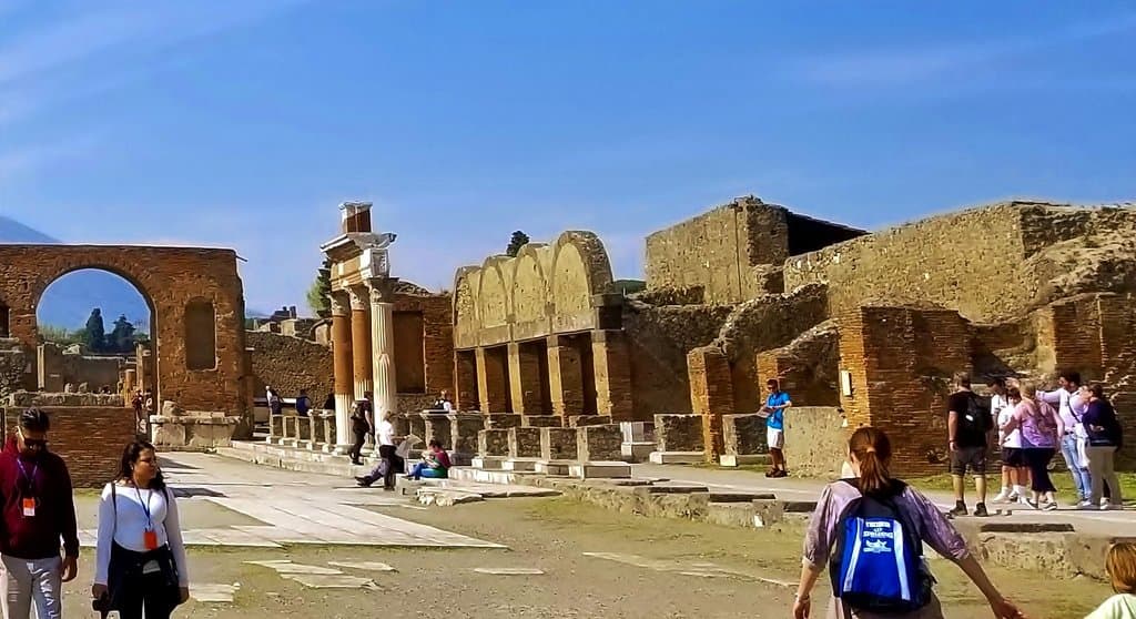 facade of the Macellum from the forum