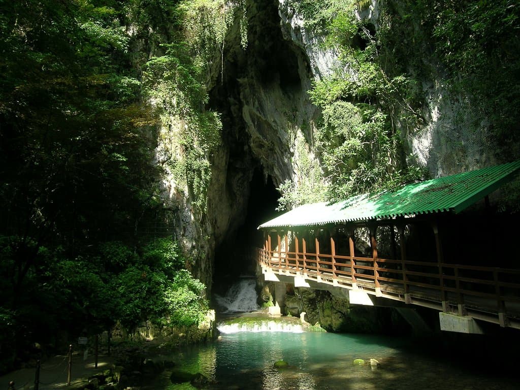 秋芳洞正面入口(Akiyoshido cave front entrance)