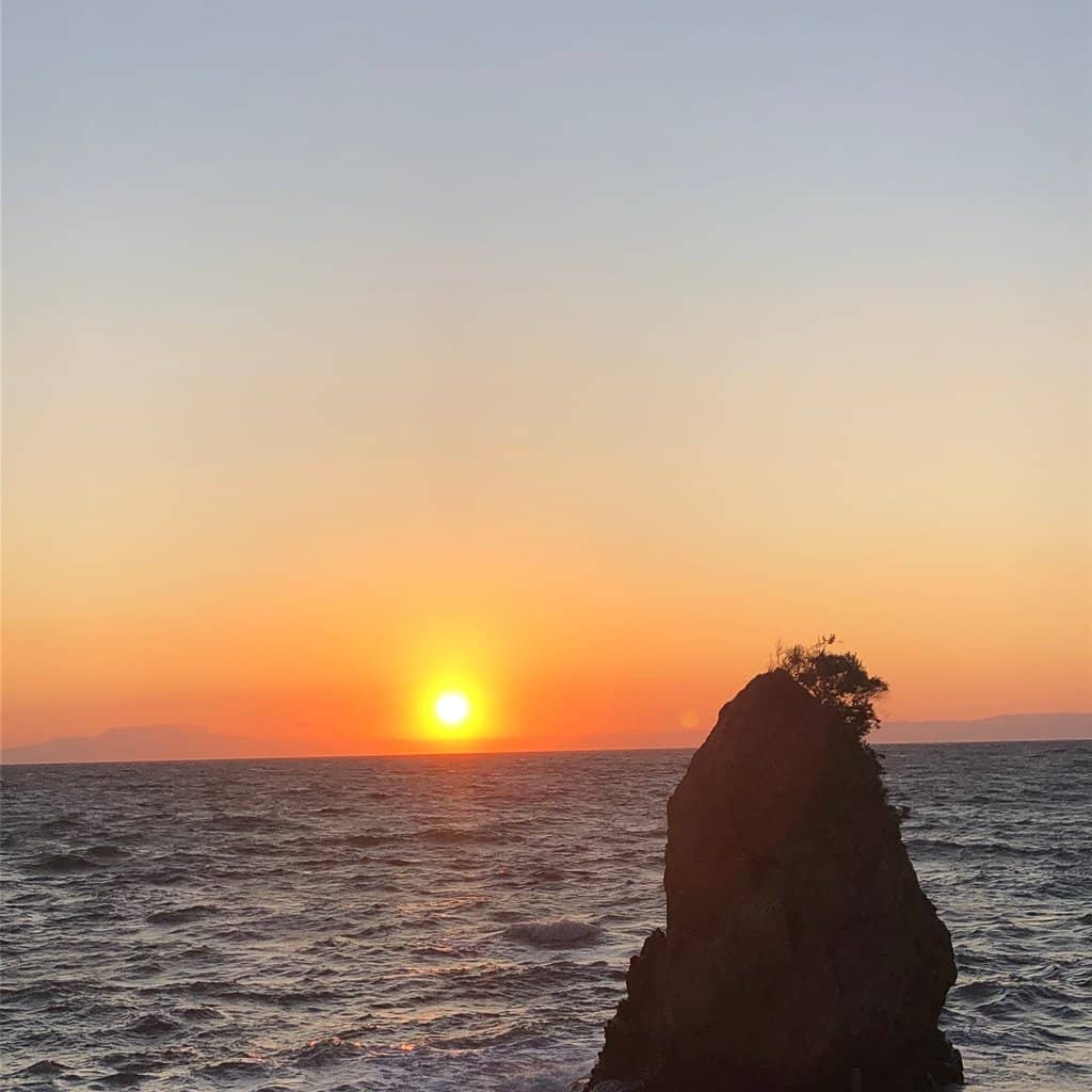 Sunset Over Lake Suwa