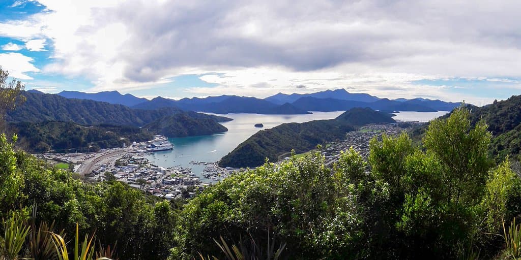 Ausblick auf Picton und Charlotte Sound