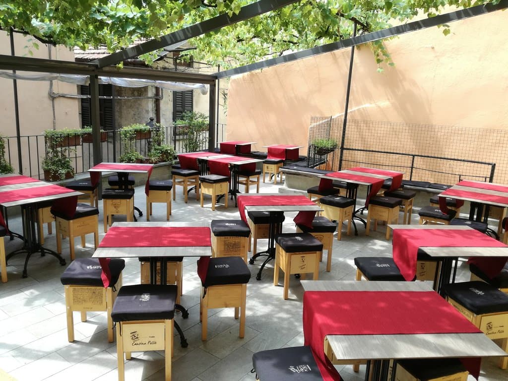 La nostra terrazza sotto la pergola d'uva