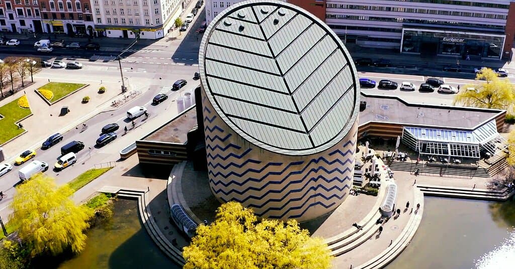 Planetarium Copenhagen located just next to Sct. Jørgens Sø.