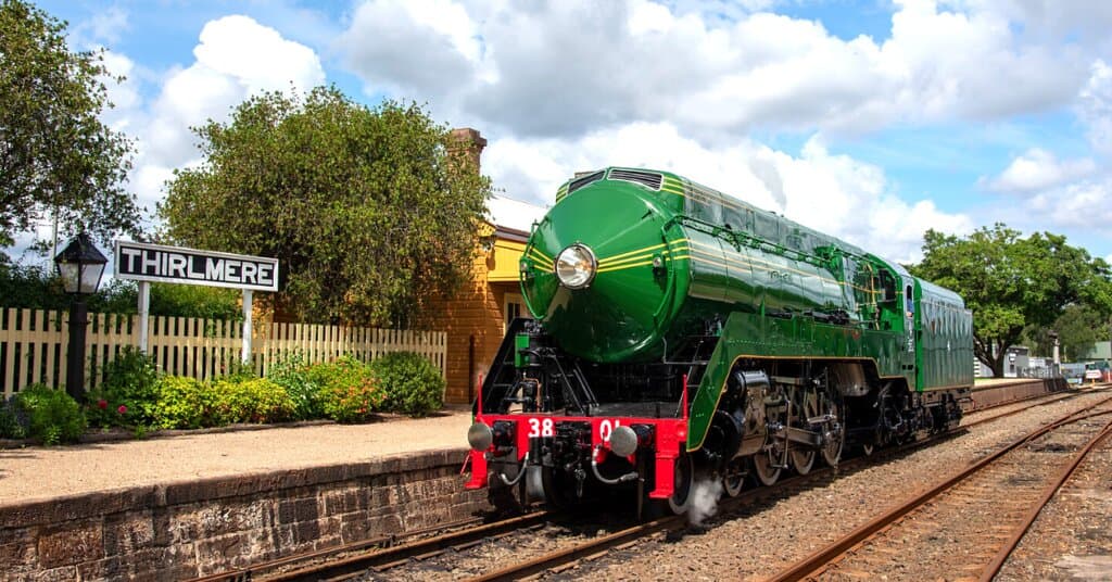 Locomotive 3801 at Thirlmere Station, fresh from its recent restoration.
Image credit - Steve Burrows.