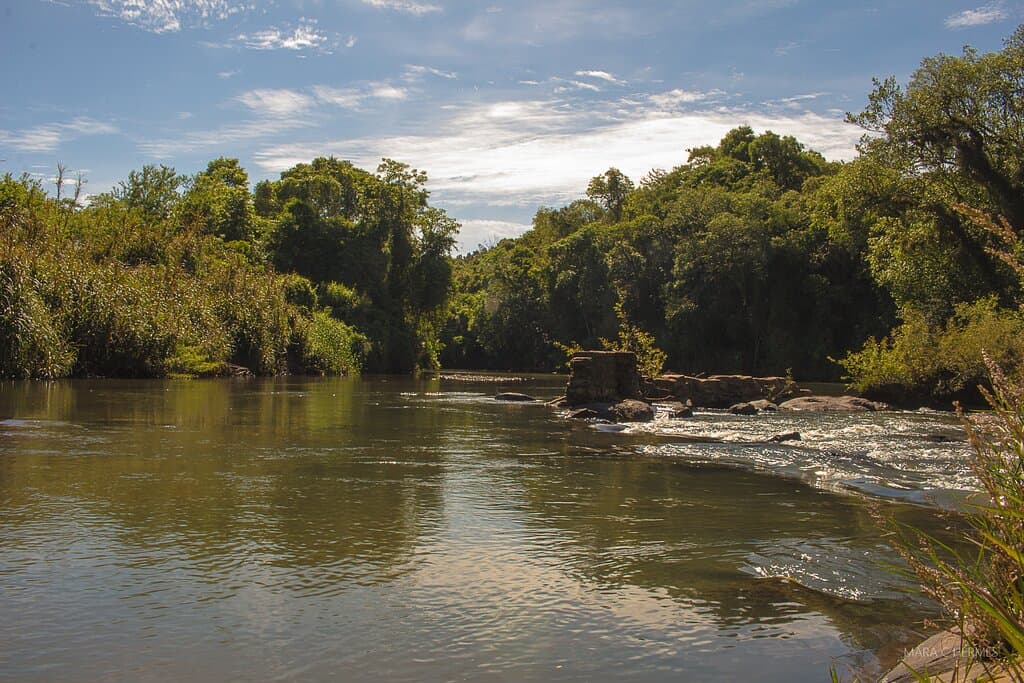 àgua bem tranquila por lá.