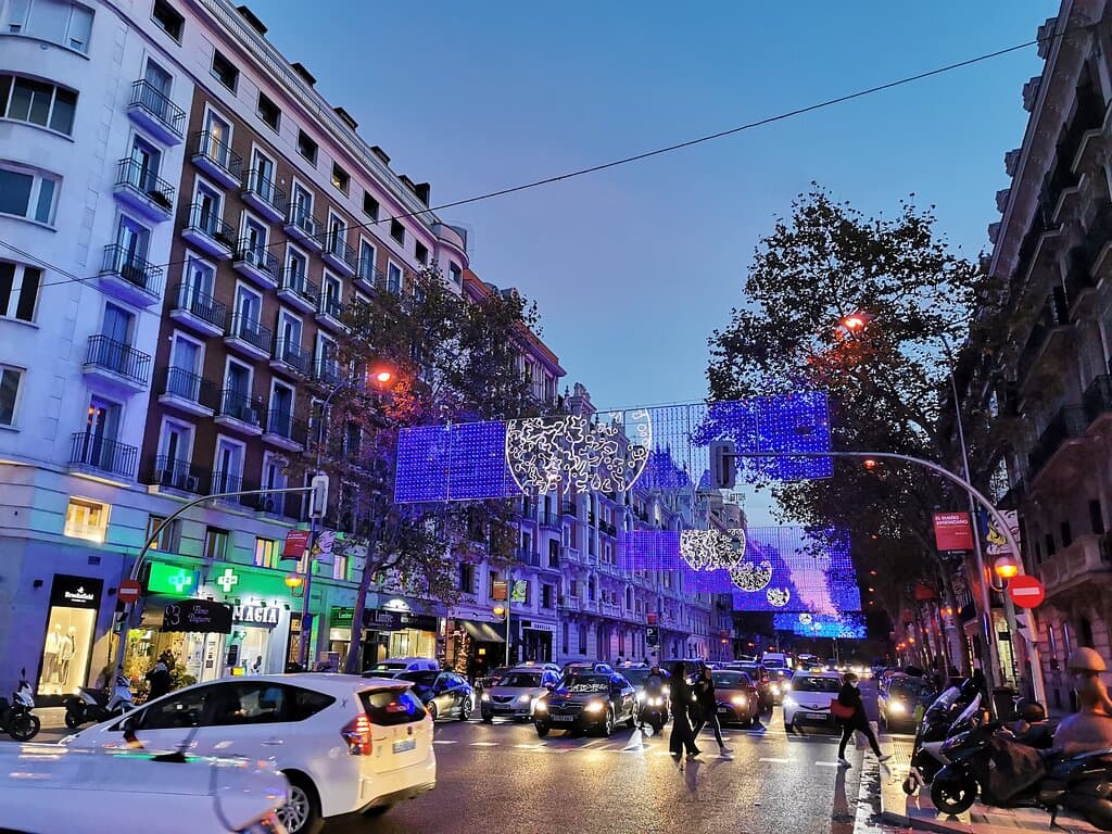 Luces de Navidad.