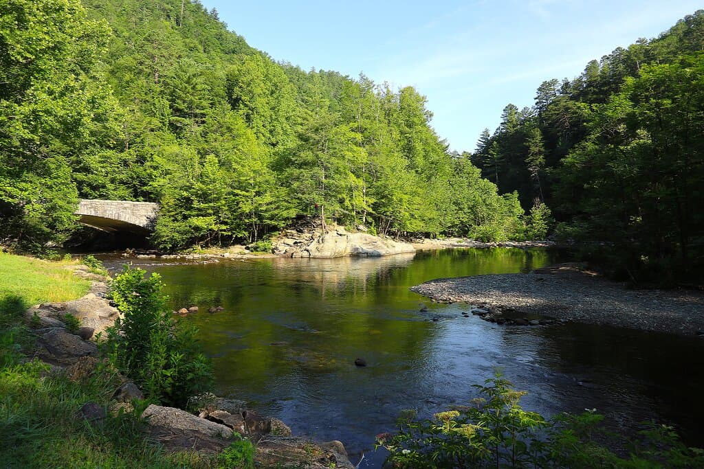 The Townsend Wye - at the confluence of Little River and Laurel Creek - Just inside the Smokey Mountain National Park, off of Hwy 321 in Townsend, TN