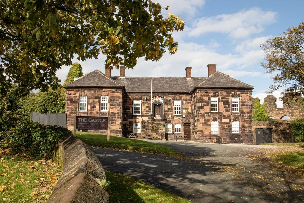 Outside the front of the building