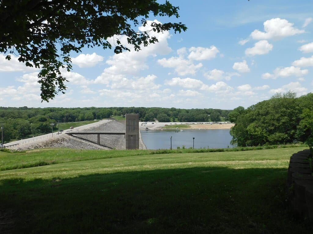 The view from the bench outside the visitor center.