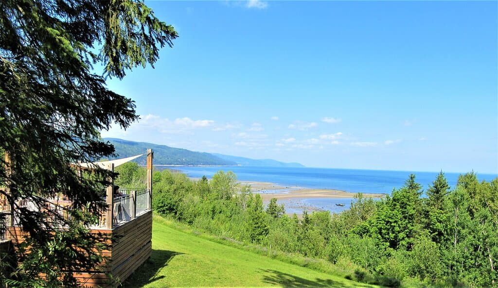 La vue sur Pointe-au-Pic à partir du Domaine Forget