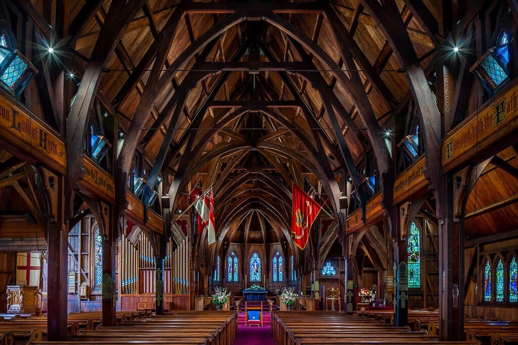 Interior to the altar