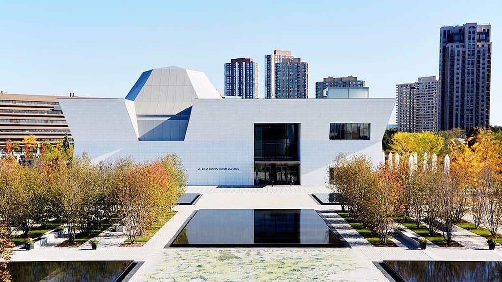 The exterior of the Aga Khan Museum in Toronto, Canada.