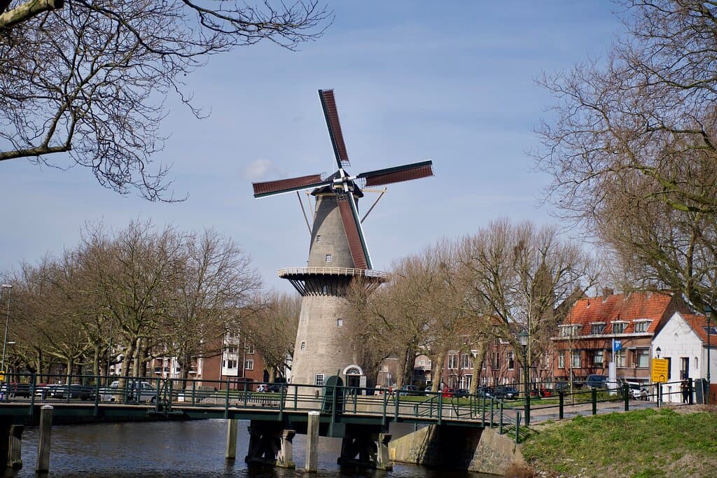 The windmill taken from the ground