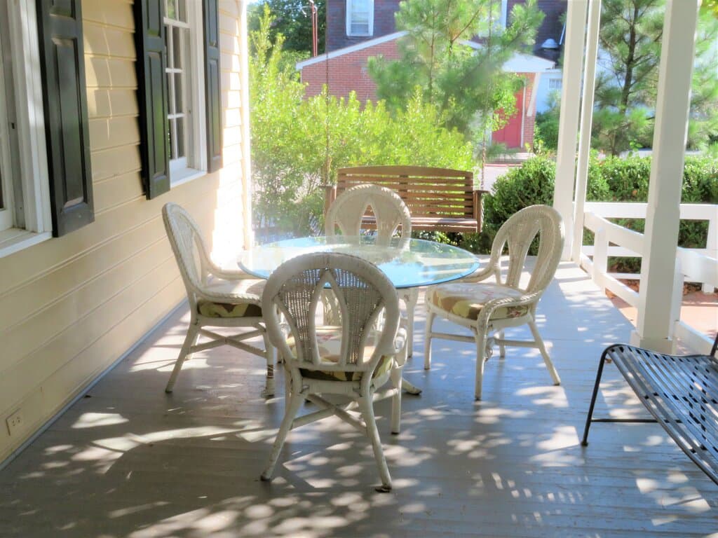 Wicker Patio set on Veranda
