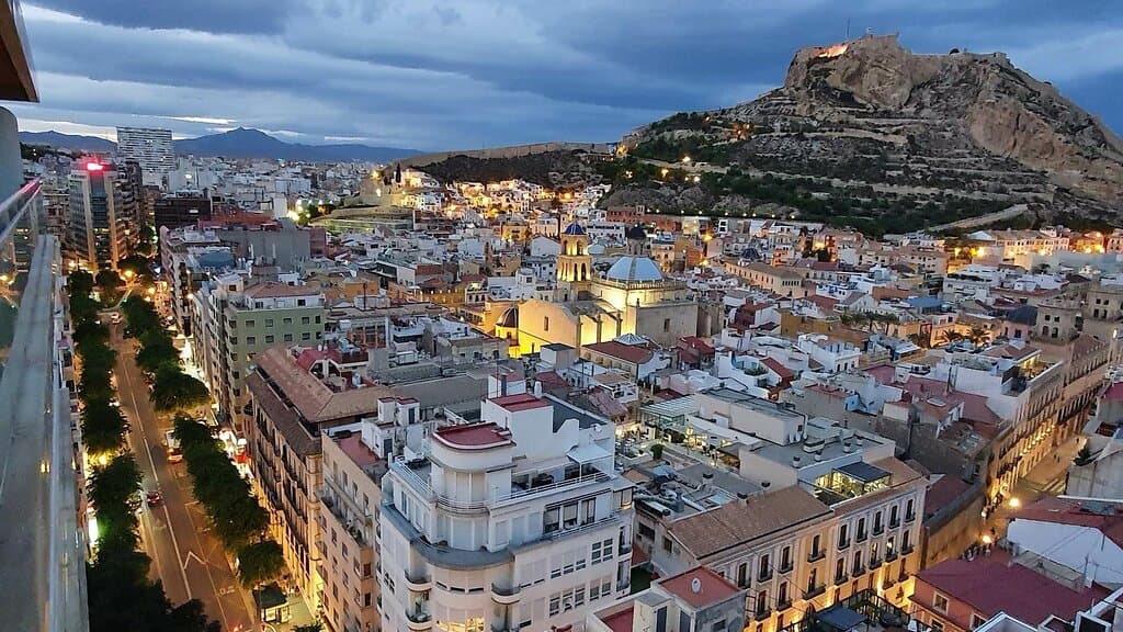 Rambla and Santa Barbara Castle from Gran Sol Hotel