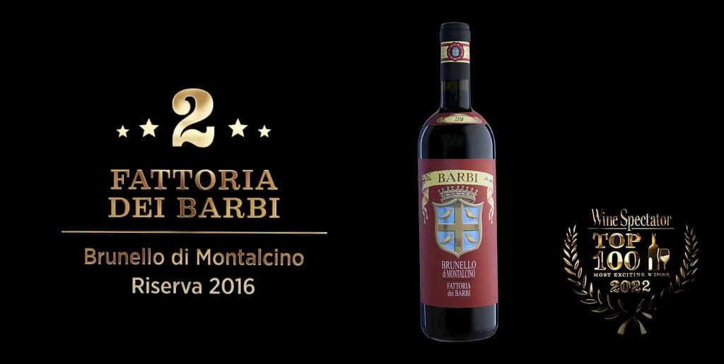 C’è il Brunello di Montalcino Riserva 2016 della Fattoria dei Barbi al 2° posto della Top 100 2022 di Wine Spectator, la classifica dei cento migliori vini del mondo, stilata ogni anno dalla celebre testata statunitense di settore | Fattoria dei Barbi Brunello di Montalcino Riserva 2016 is named the #2 Wine of 2022 by Wine Spectator, one of the most influential international wine magazines >> https://www.fattoriadeibarbi.it/10-11-22-brunello-riserva-2016-di-fattoria-dei-barbi-2-vino-al-mondo-per