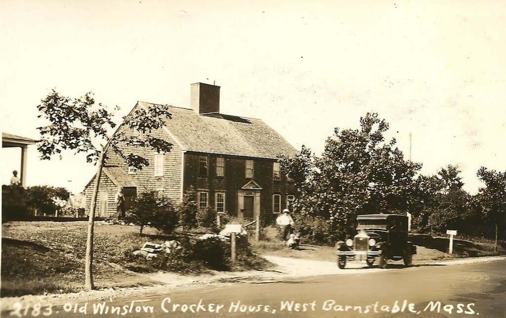 Original site of the Winslow Crocker House in West Barnstable, MA. It was moved in the 1930's six miles to its present location.