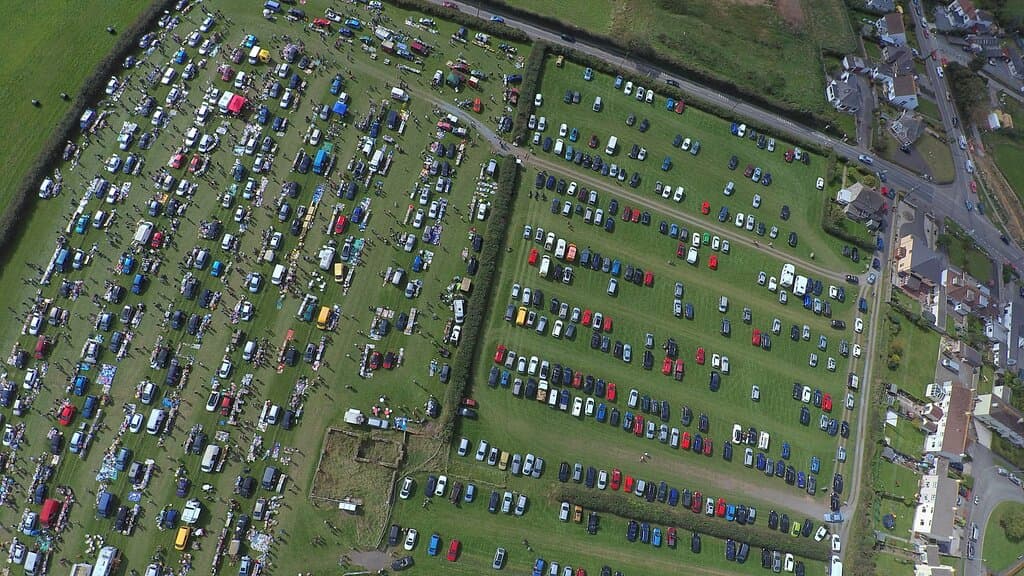 Aerial photo showing part of the Pendeen site with the Main entrance.