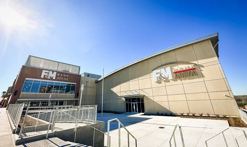 Exterior of F&M Bank Arena