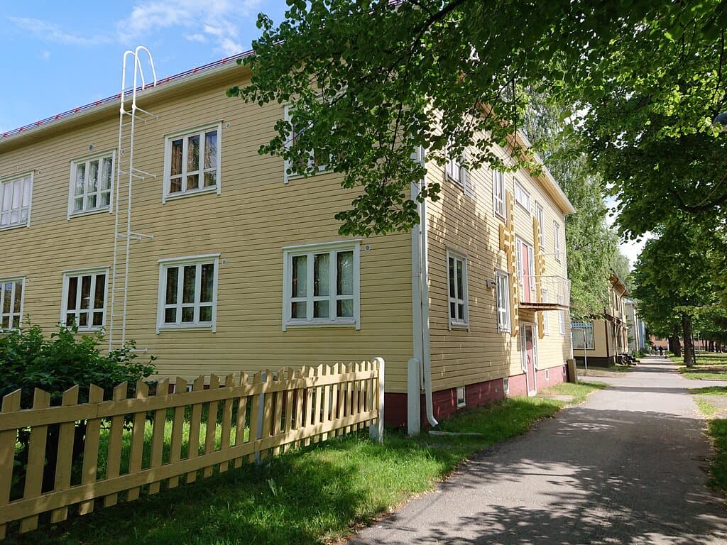 The wooden district of Raksila, Oulu, Finland