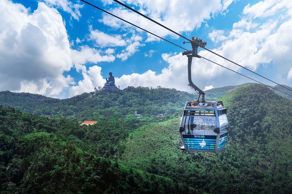 Ngong Ping 360 cable car is the best way to experience the beauty of Hong Kong nature!