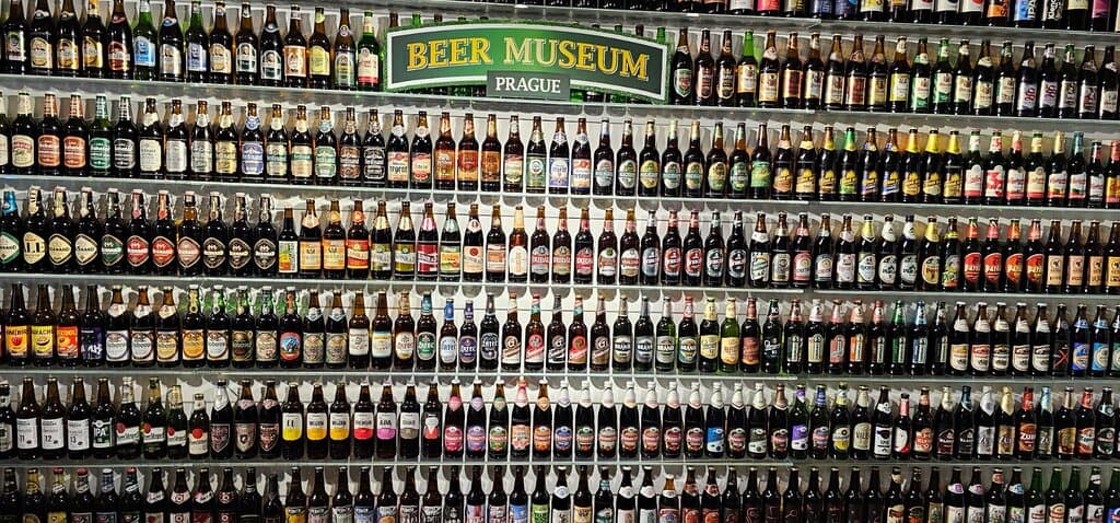 The wall of Czech Beers.