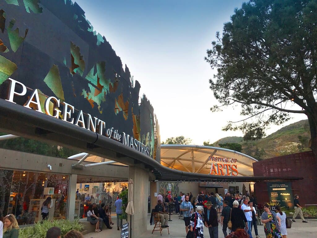 The entrance to the Festival of Arts Fine Art Show and Pageant of the Masters in Laguna Beach, CA.