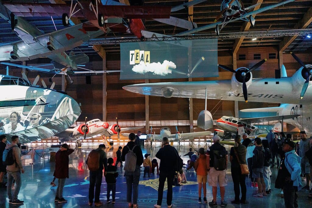Be surrounded by stories of flight with Te Kōtiu the award-winning immersive digital experience.