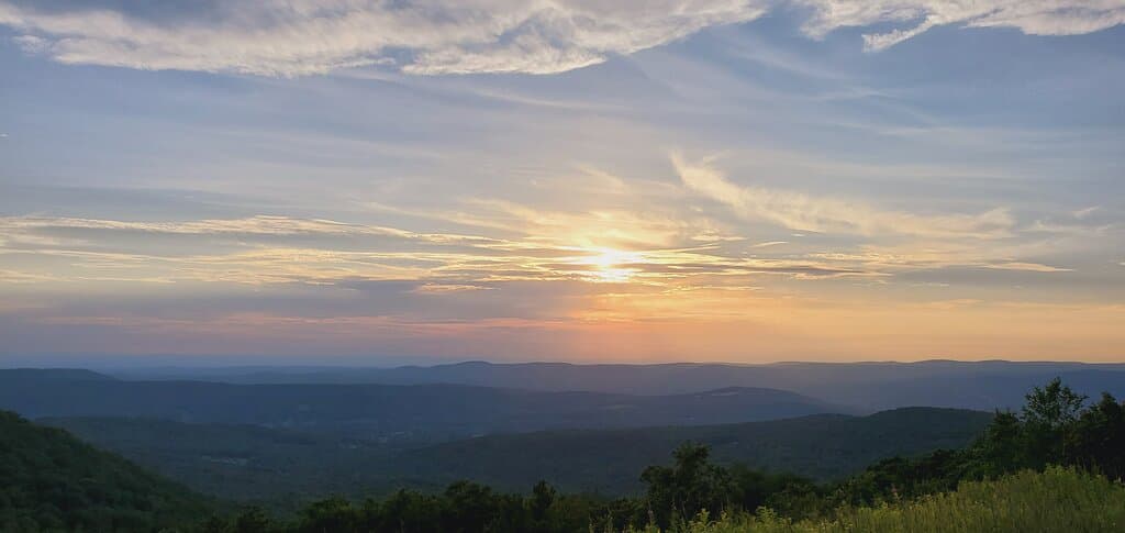 Sunset from viewpoint