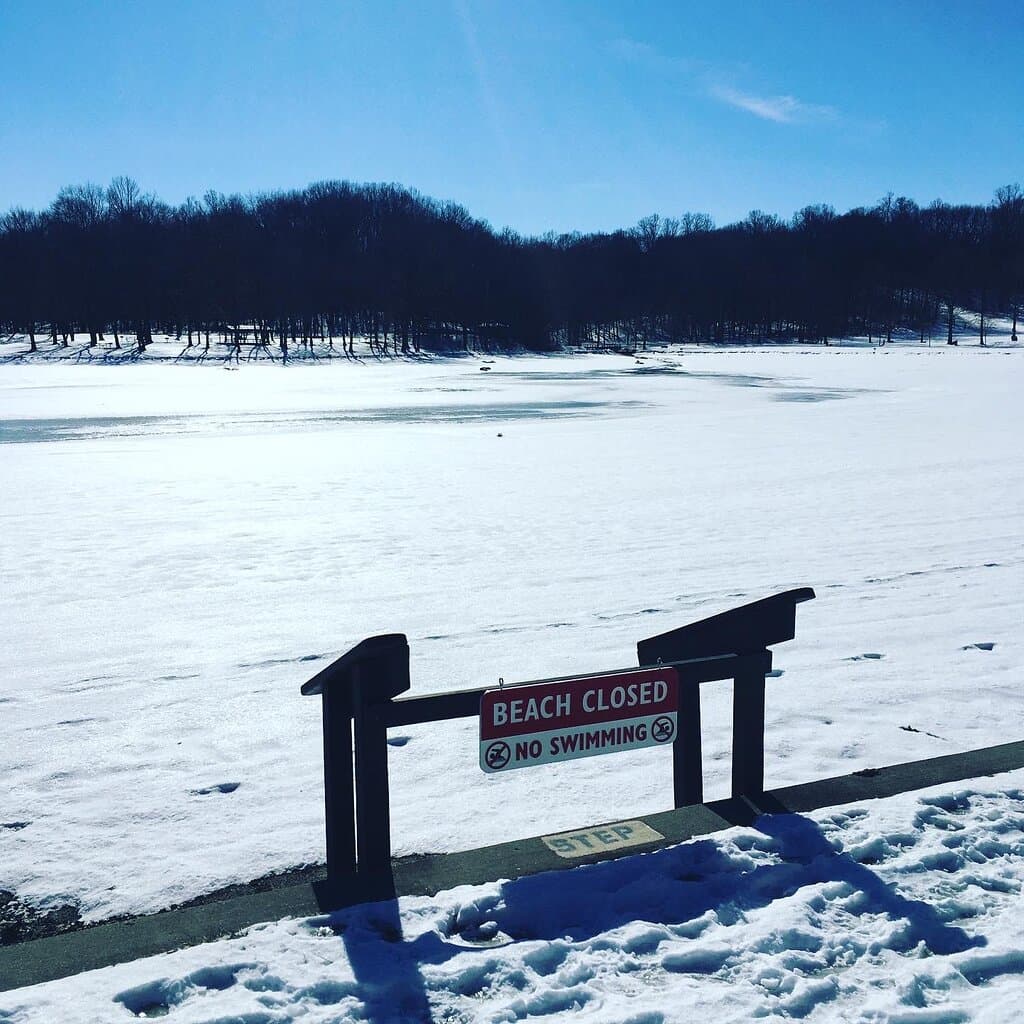 The lake in winter.
