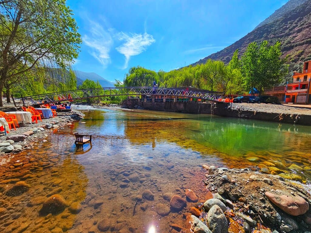 Enjoy your time in the majestic Atlas Mountains in the Ourika Valley. this picture was taken last spring while enjoying my cup of tea.