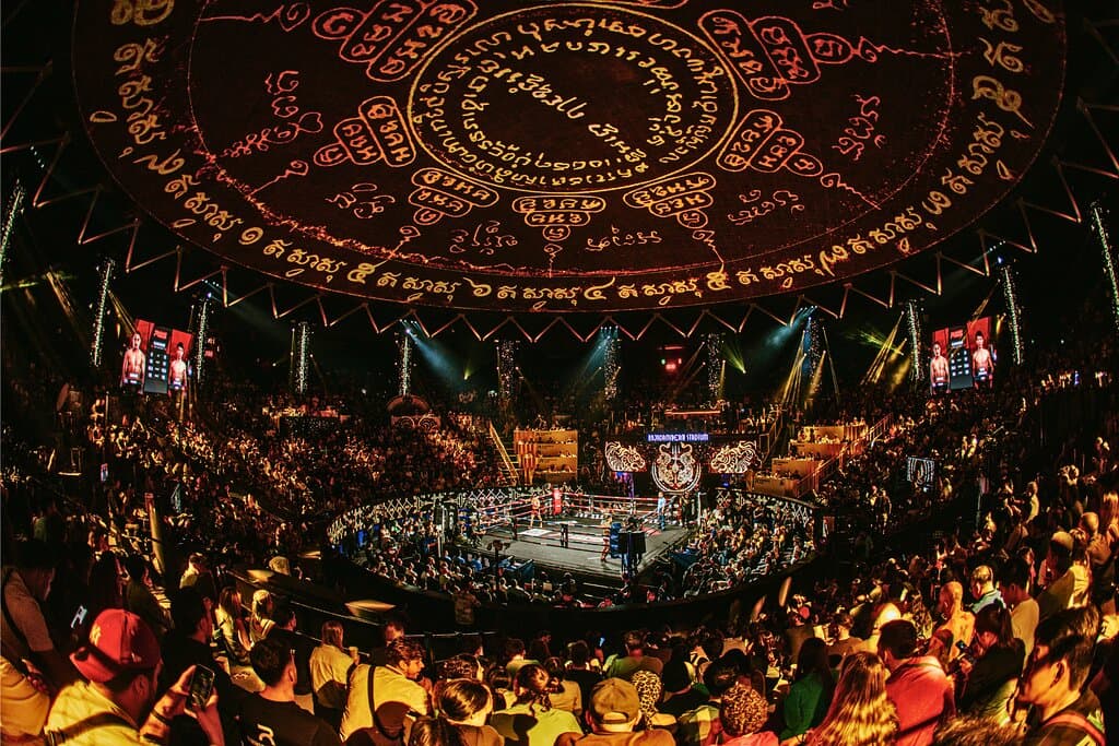 Muay Thai Boxing Tickets at Rajadamnern Stadium  Step into the legendary Rajadamnern Stadium, the world’s first Muay Thai Stadium, where 80 years of history and timeless legends come alive. Established in 1945, this iconic stadium is more than just a venue, it’s the birthplace of Muay Thai as a professional sport, blending a rich cultural legacy with modern innovations to create an unforgettable experience.