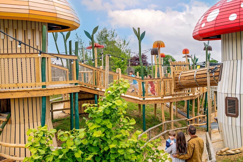 Fairy Dell, our brand new, completely unique themed adventure play area, where you will be shrunk to the size of a fairy, with giant toadstools, raised walkways and bridges, crawl tunnel, climbing wall, slides and sensory activities. The most magical play area ever!