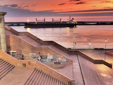 Unique Riverfront Steps