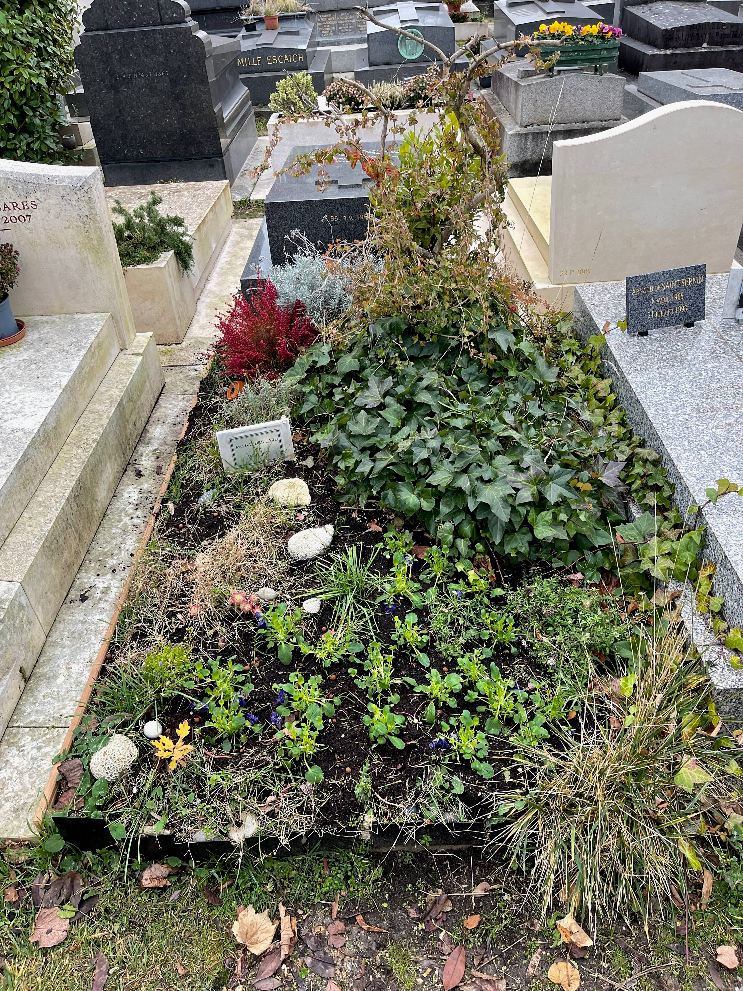 Jean Baudrillard's Unique Garden Grave
