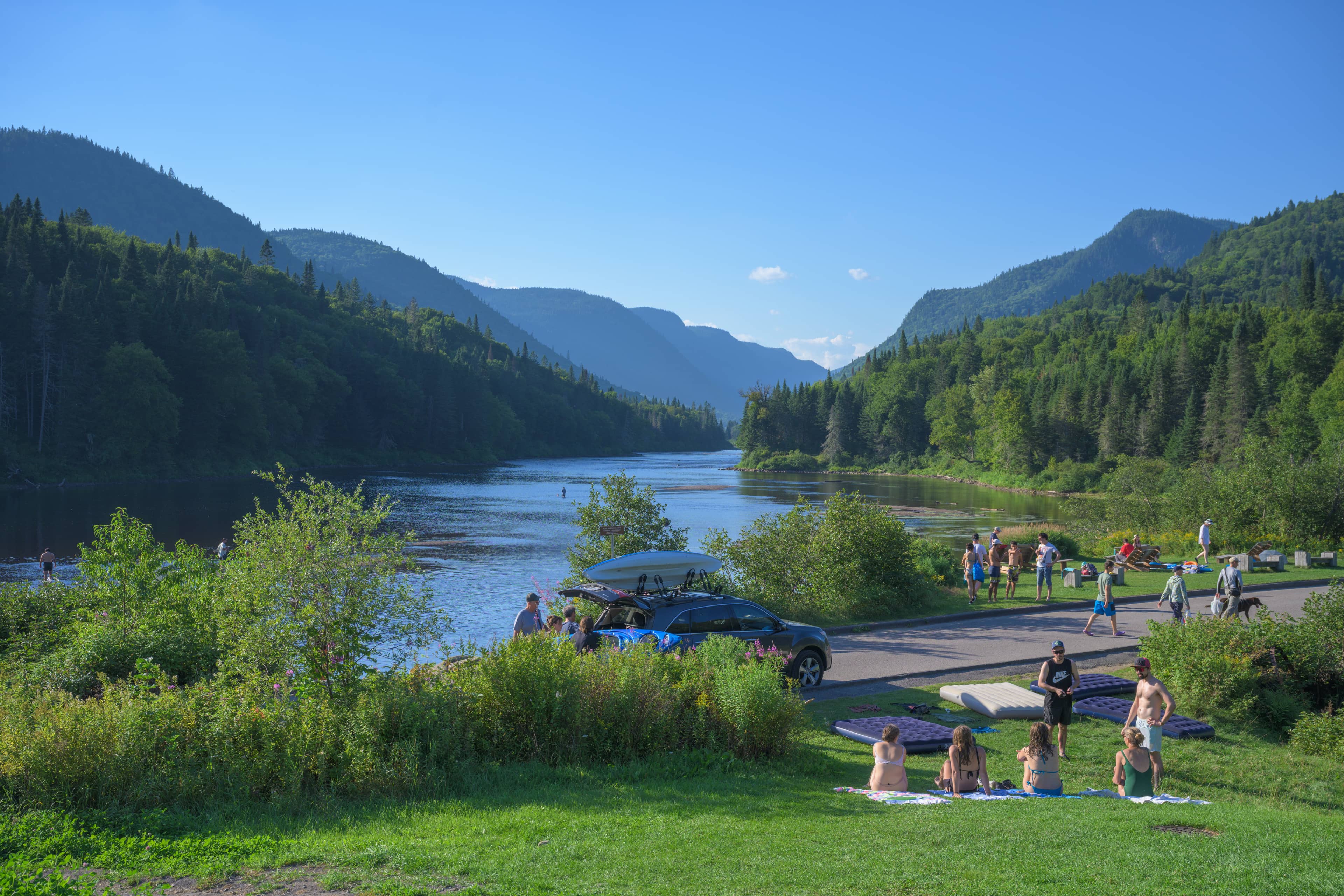 Kayaking on the River