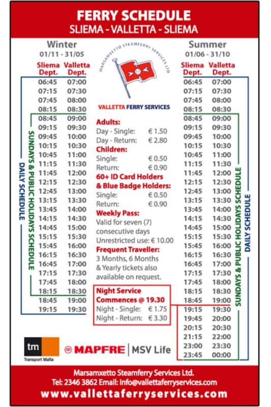 Quick Valletta to Sliema Hop