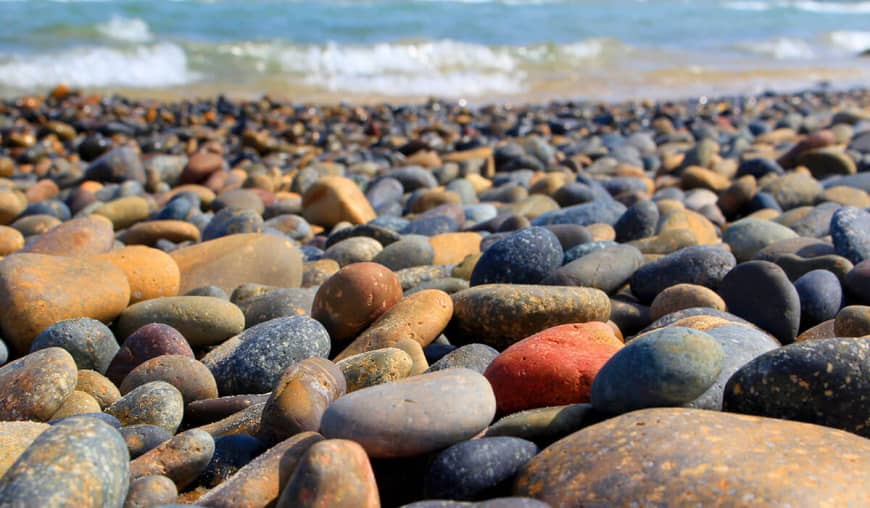 Multicolored Pebble Shoreline