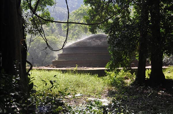 Massive Stupa & Stone Pillars